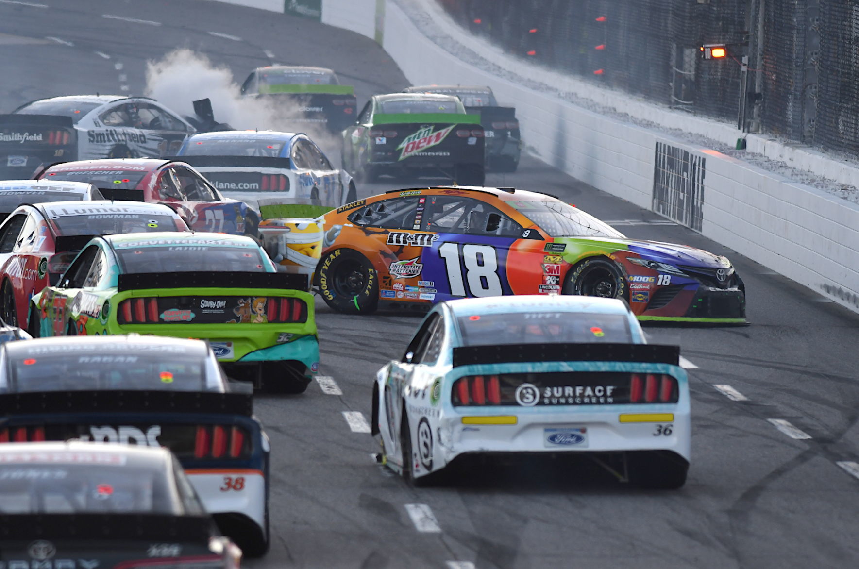 Kyle Busch spins out